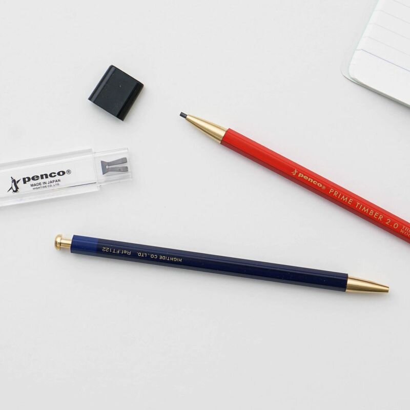 Prime Timber Pencil and Sharpener - Brass Navy