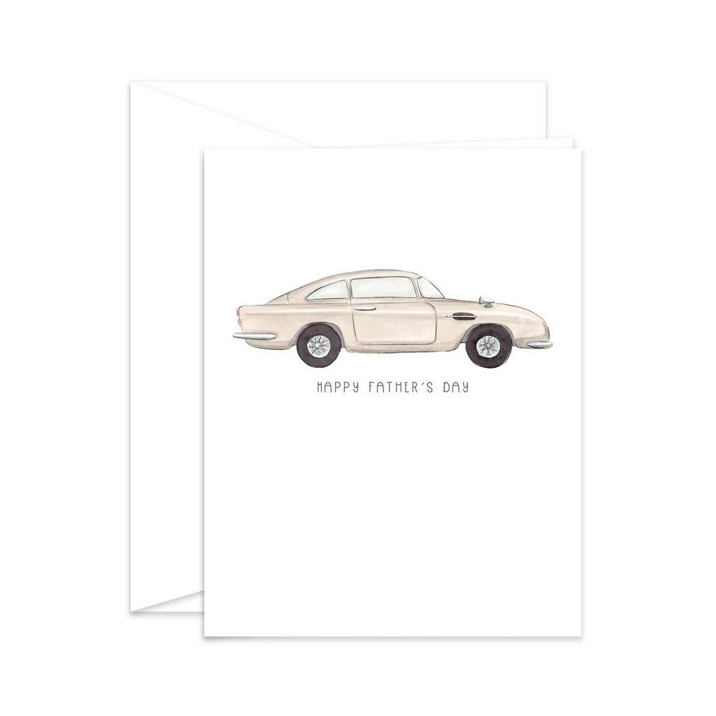 Almeida Illustrations - Vintage Aston Car - Father's Day Greeting Card