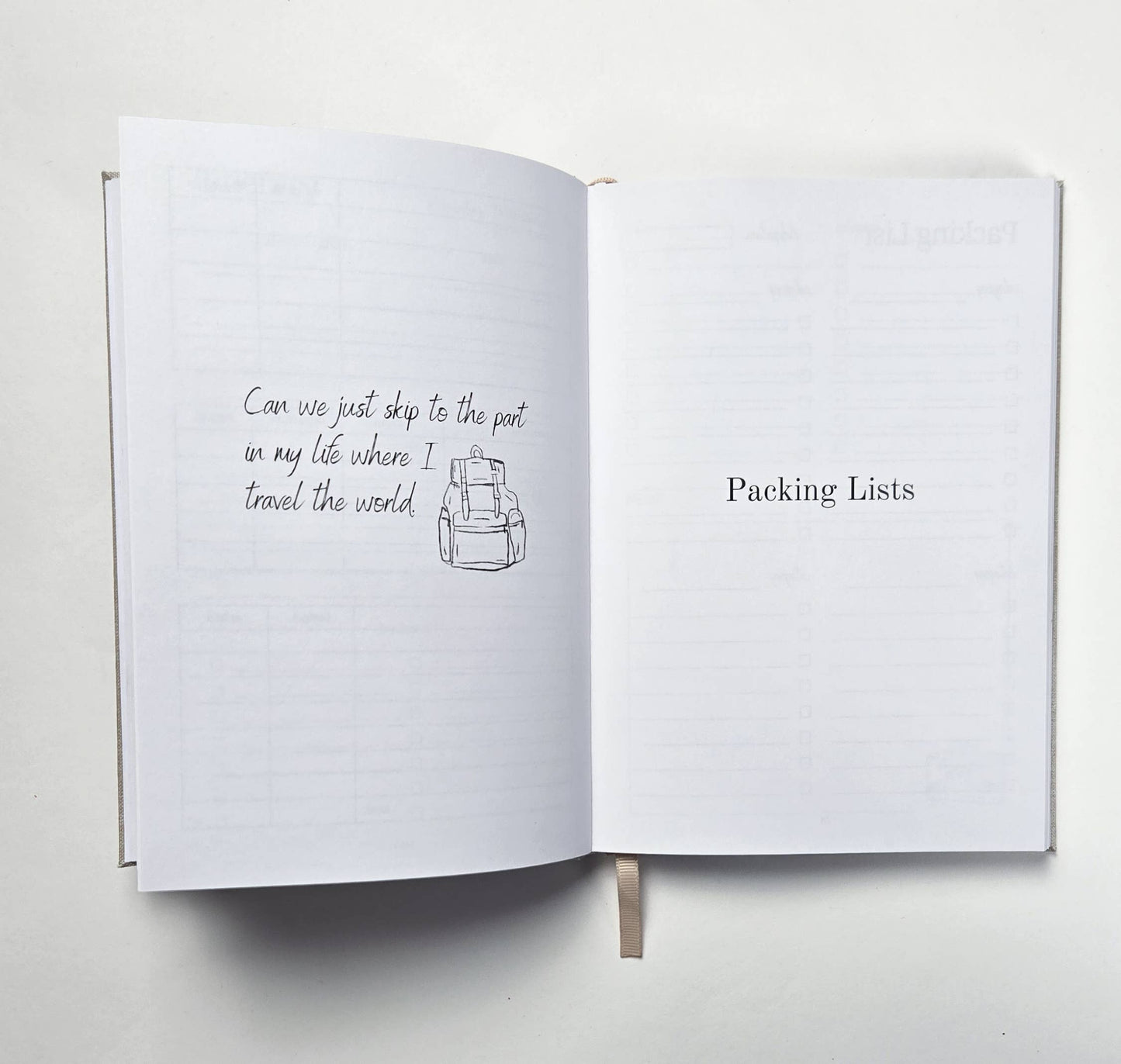 emmy+olly - Adventure Journal - Linen Customizable Travel Journal