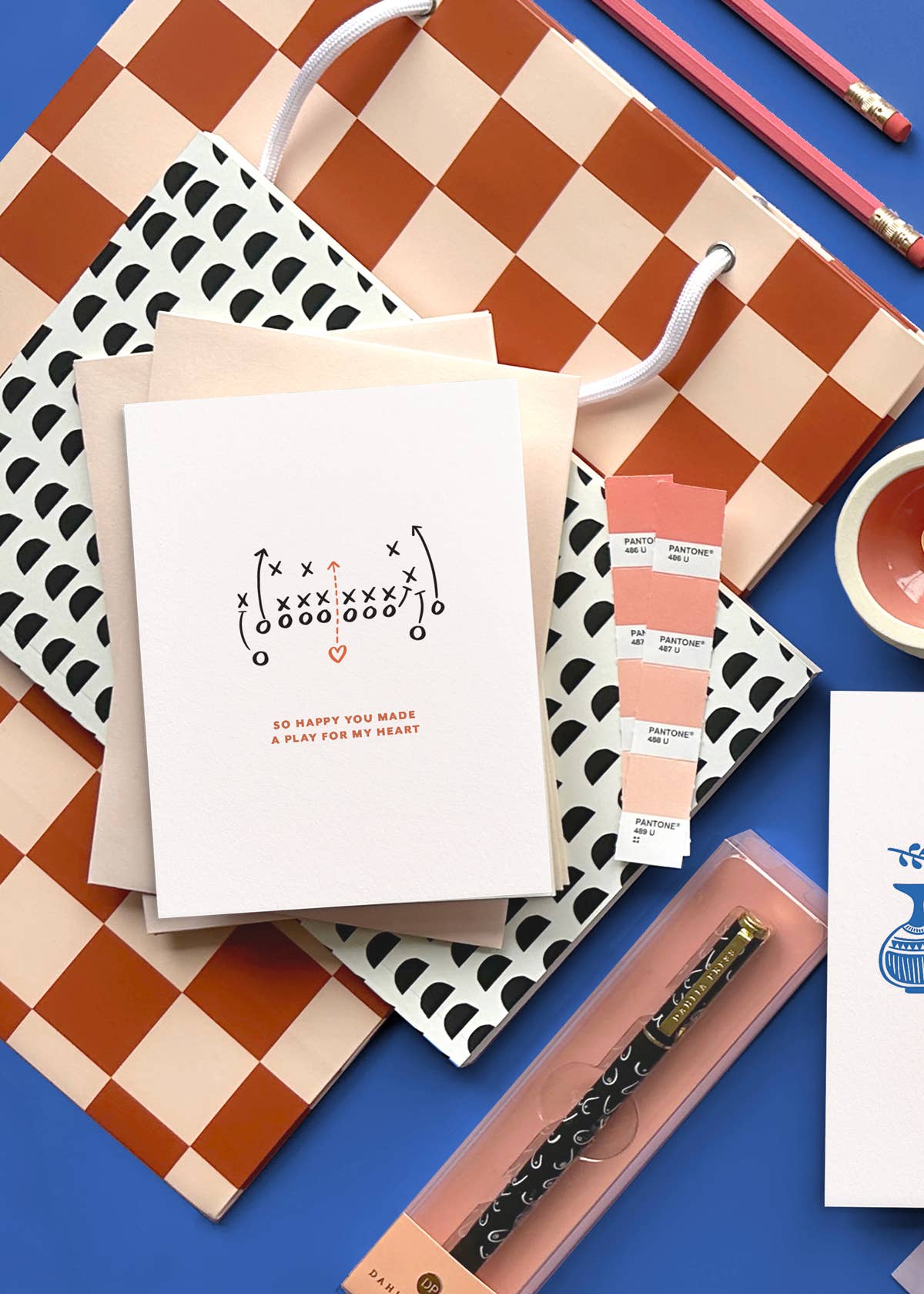Dahlia Press - Play For Heart - Letterpress Anniversary Card