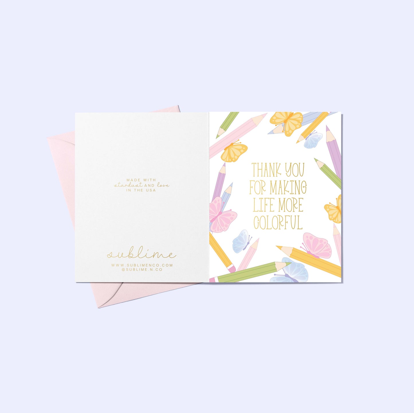 Sublime & Co. - Thank You For Making Life More Colorful Crayons Card