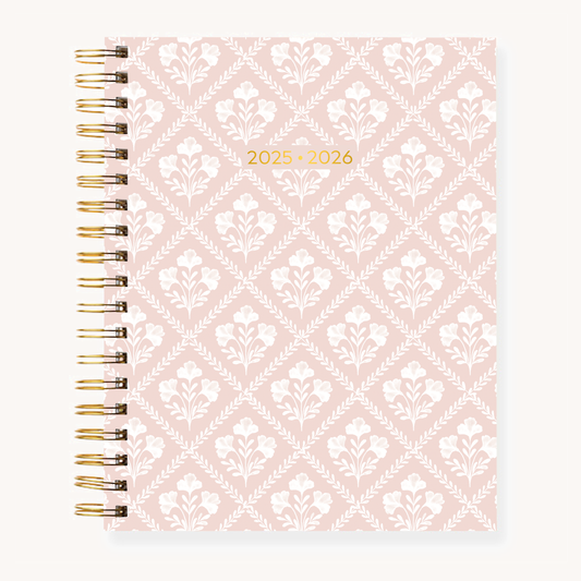 Elyse Breanne Design - Pink Trellis 2025-2026 Academic Planner