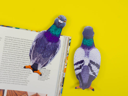 Grey Street Paper - Pigeon Die-Cut Bookmark