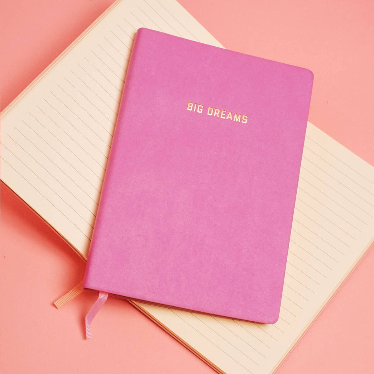 Golden Gems - Big Dreams Lined Journal - Pink