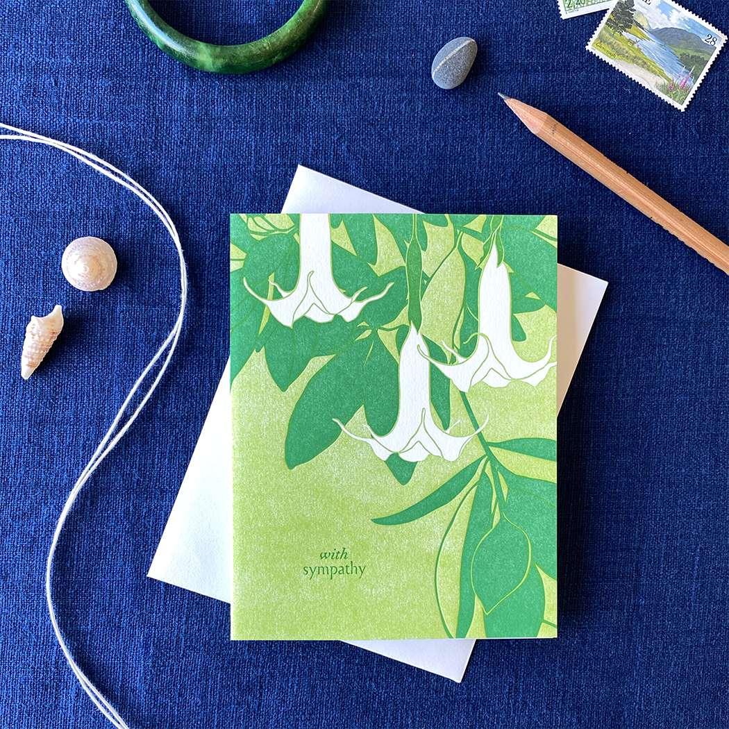 Angels Trumpet - Sympathy Card