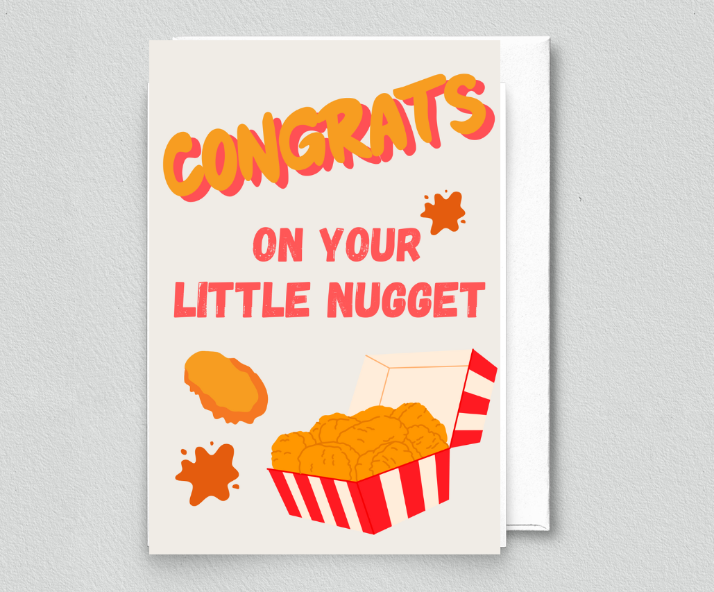inviting affairs paperie - Congrats On Your Little Nugget Greeting Card