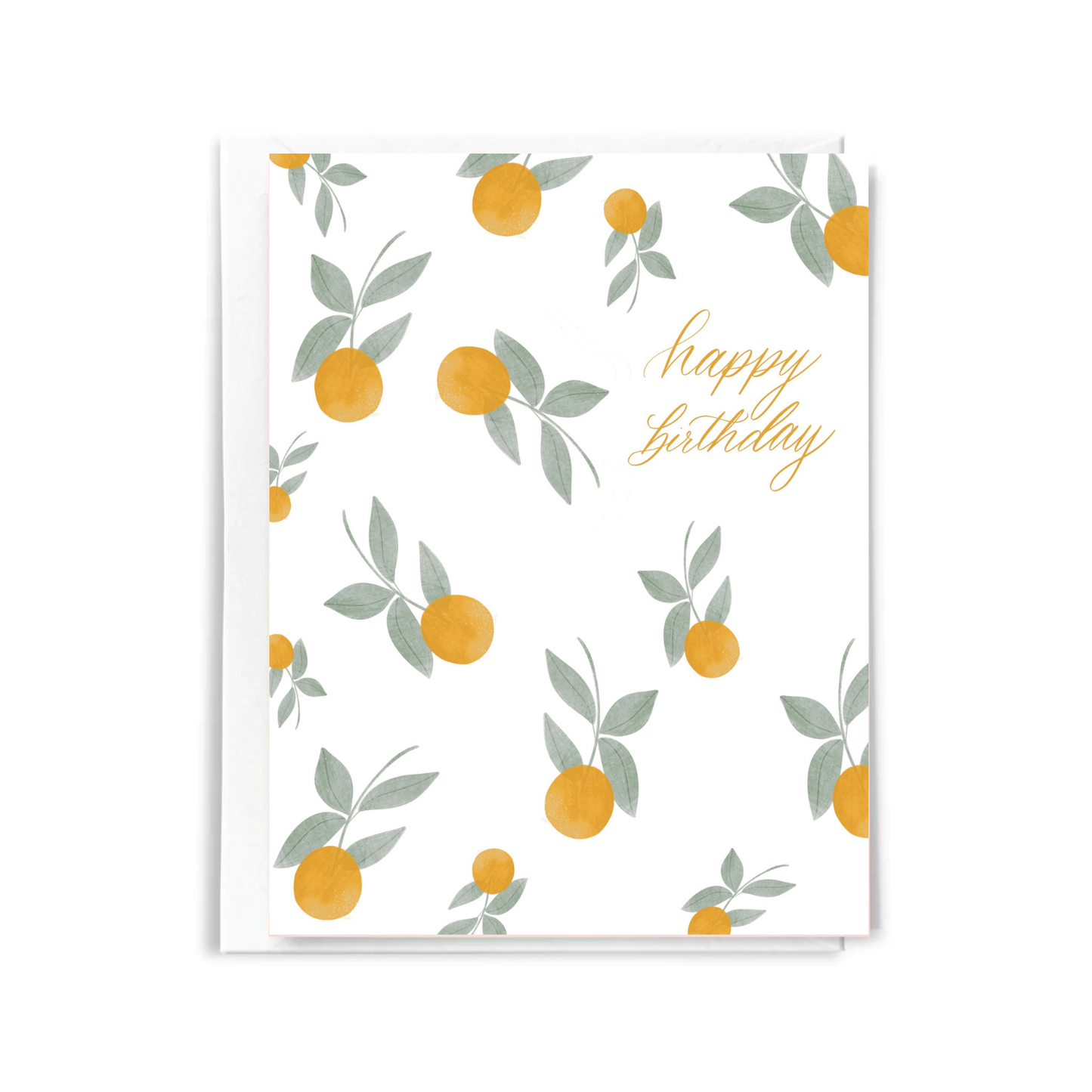 JJ Paperie & Co - Citrus Happy Birthday Card | Watercolor Birthday Card