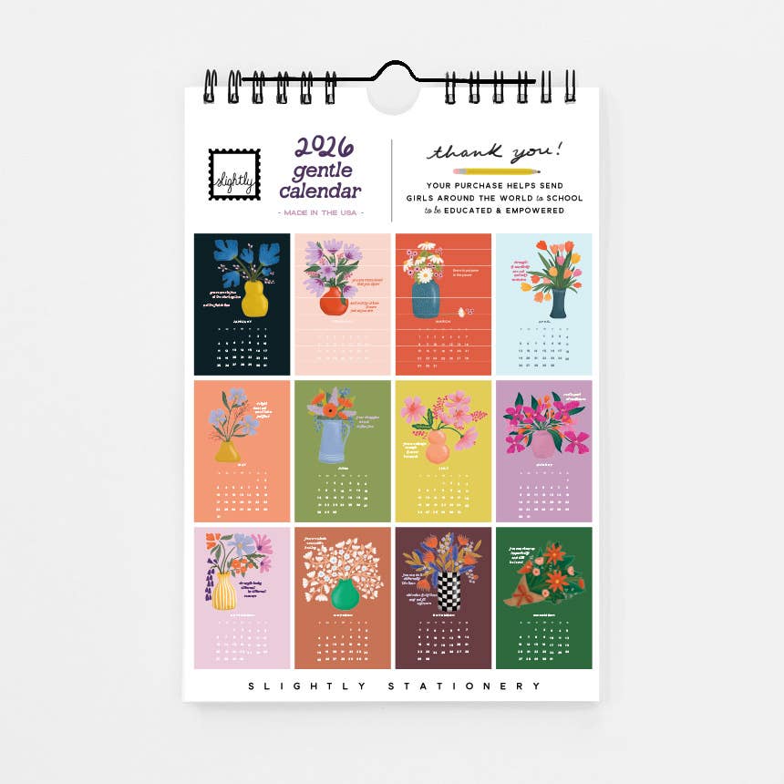 Slightly Stationery - 2026 Gentle Calendar