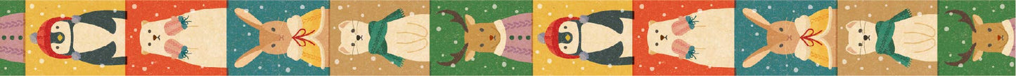 Winter Attire Animal Washi Tape