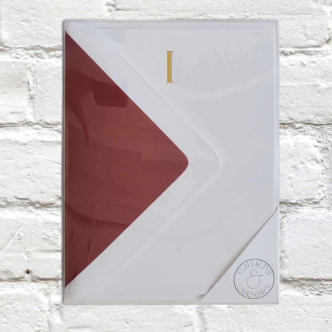 Marquee Initial Stationery Set