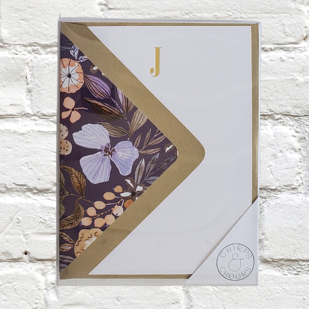 Marquee Initial Stationery Set
