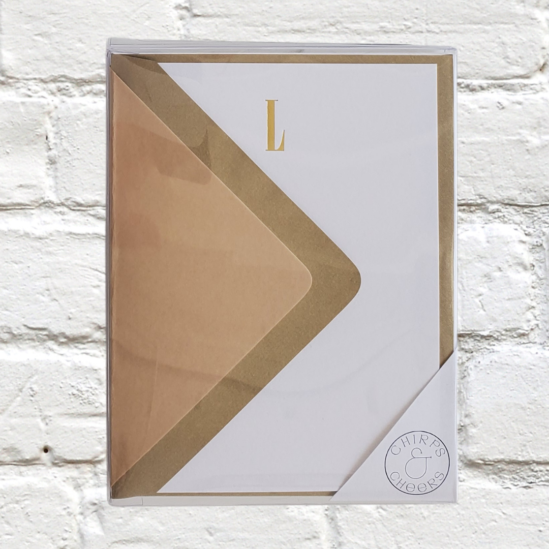 Marquee Initial Stationery Set