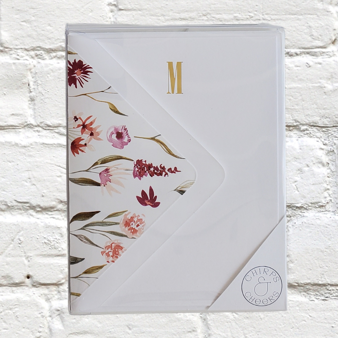 Marquee Initial Stationery Set