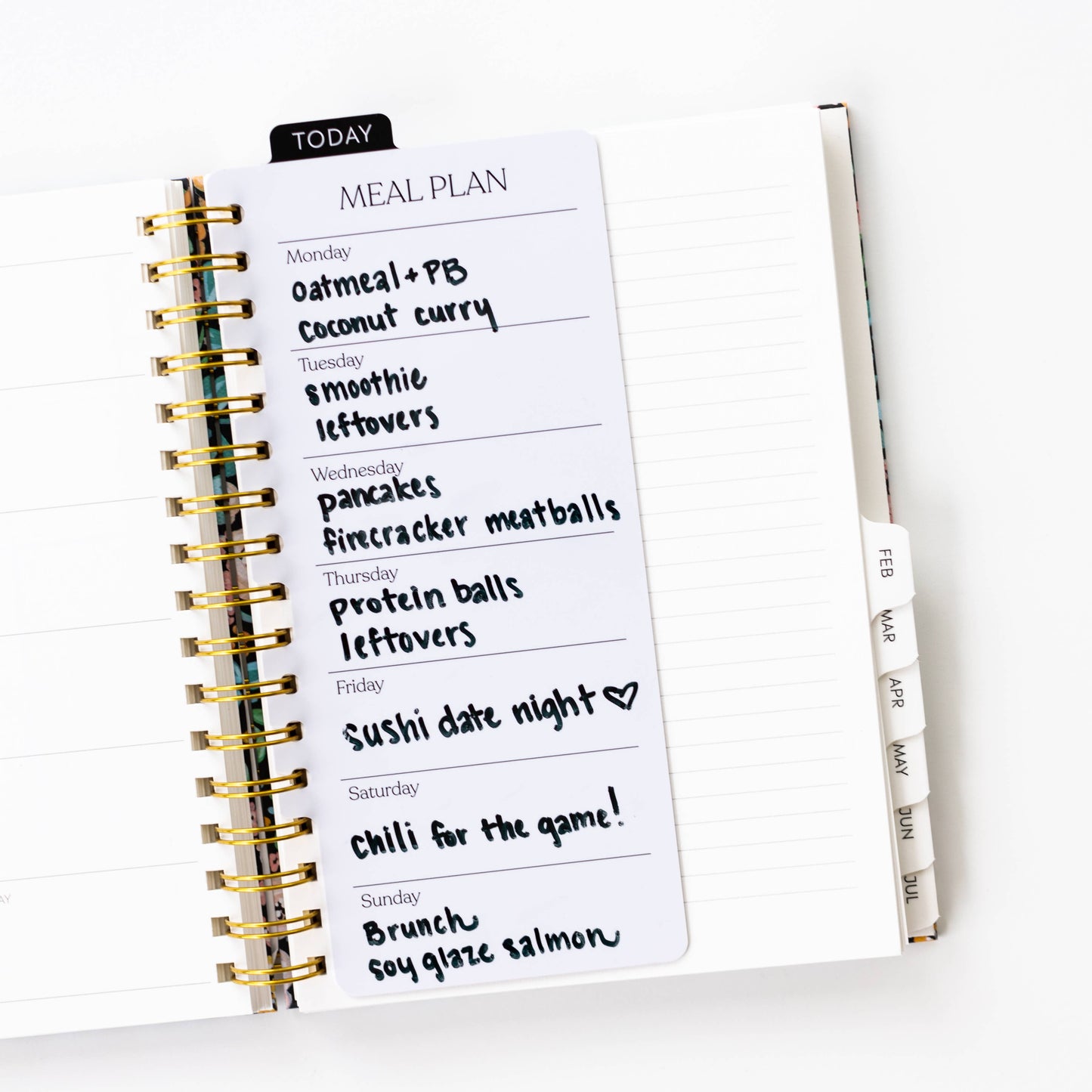 Elyse Breanne Design - Dry Erase Meal Planner Dashboard
