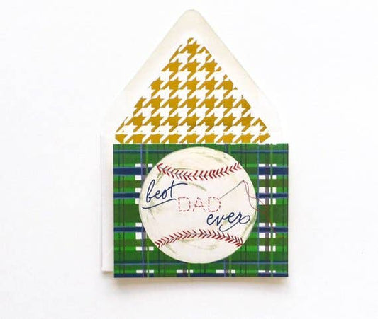 The First Snow - Best Dad Ever Baseball Fathers Day Greeting Card