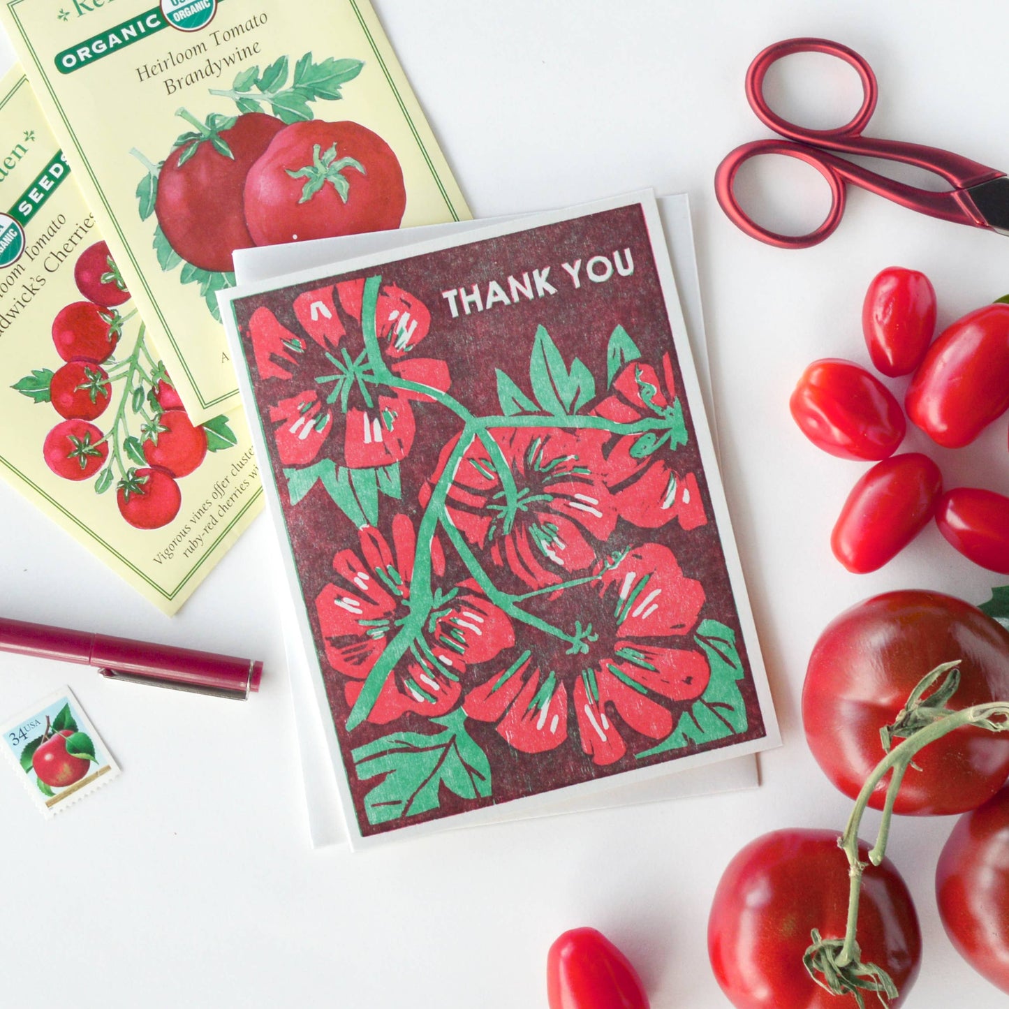 Heartell Press - Tomatoes Thank You Card