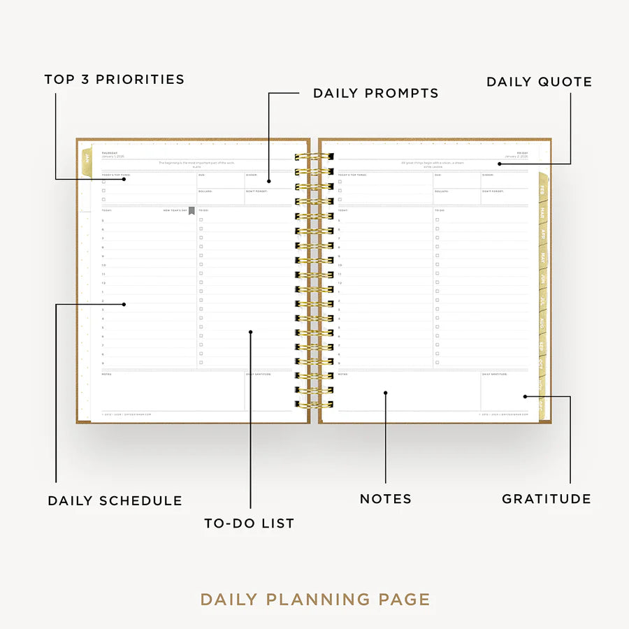 Caramel Latte - Daily 2026 Planner
