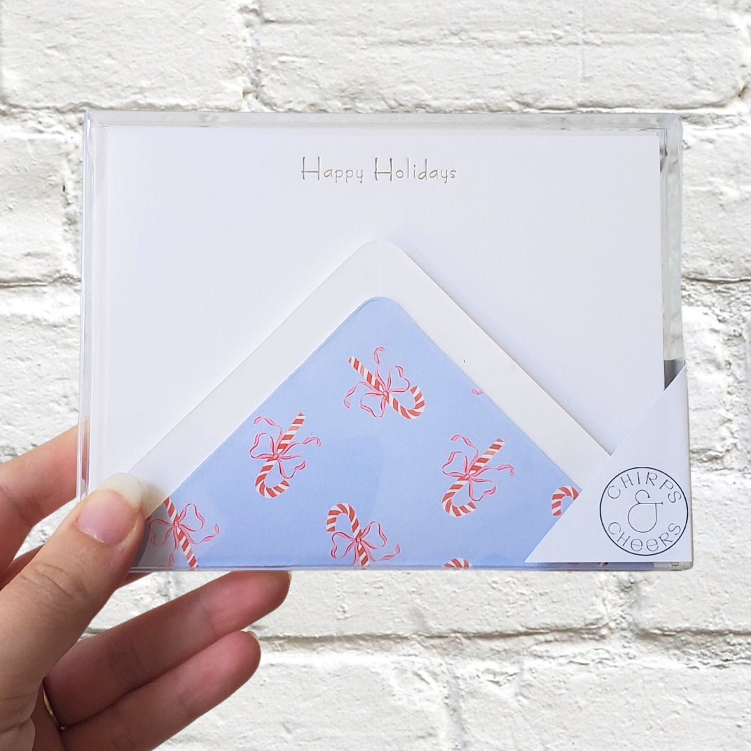 Holiday Whimsy - Foil Flat Notecard Set