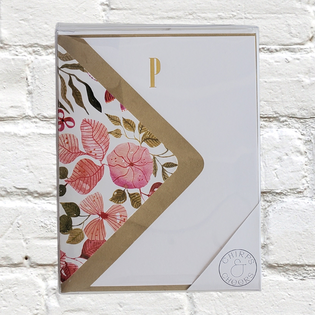 Marquee Initial Stationery Set