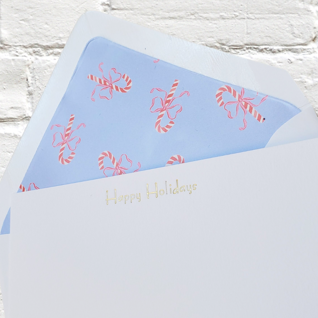Holiday Whimsy - Foil Flat Notecard Set