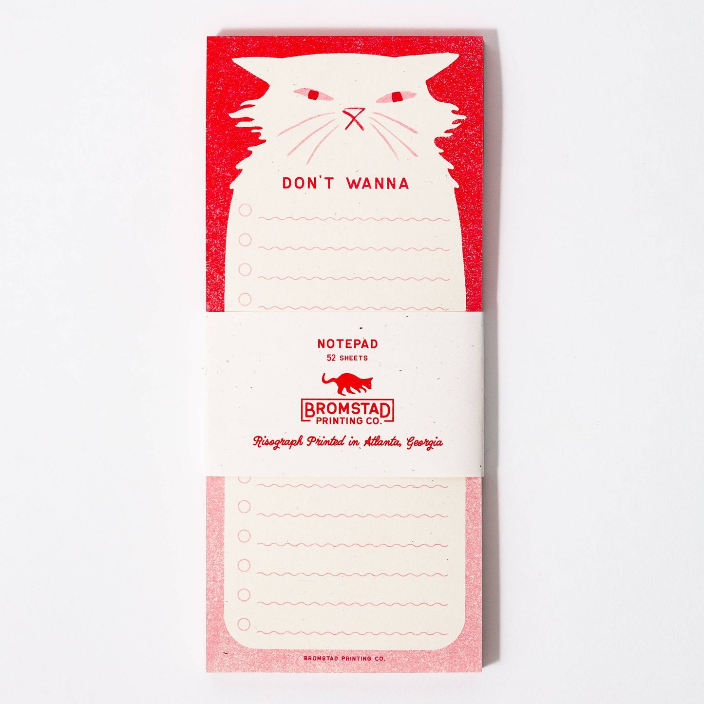 Bromstad Printing Co. - Don't Wanna - Risograph Notepad