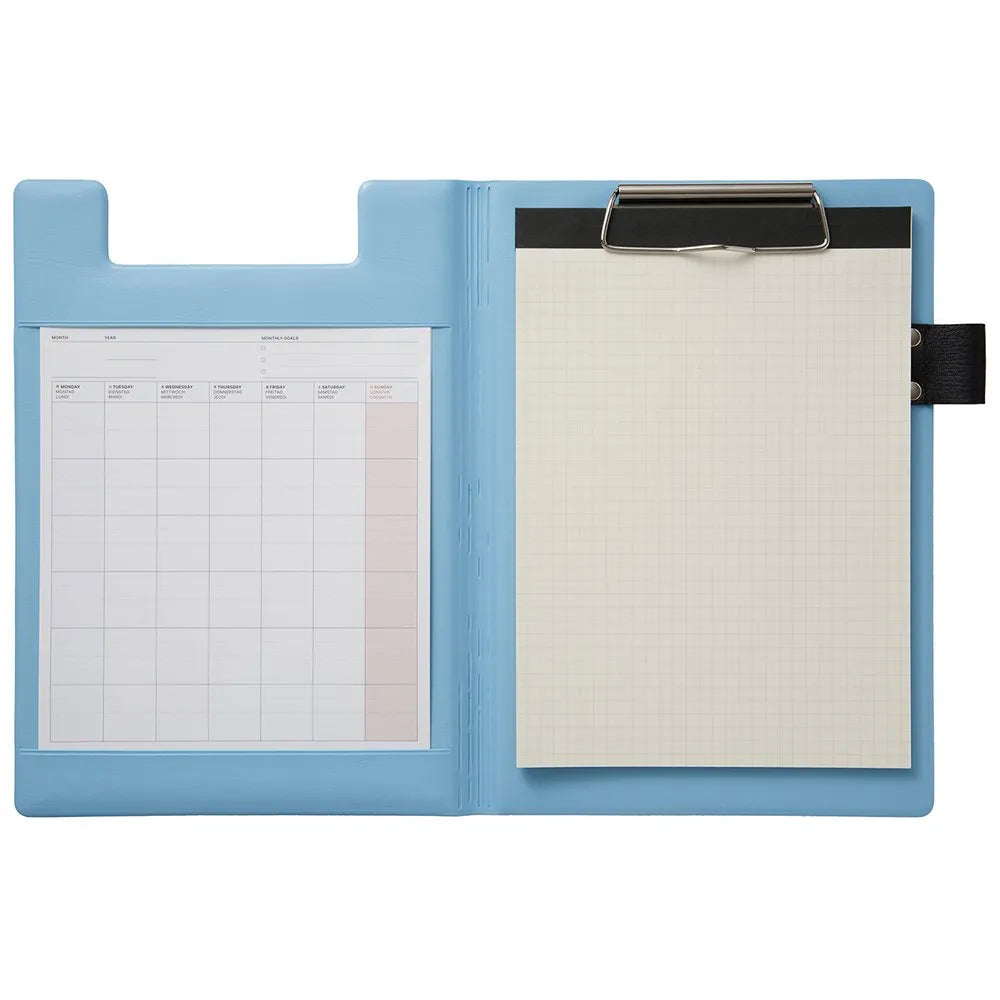 Blue A5 - Field Pad Clip Folio Set