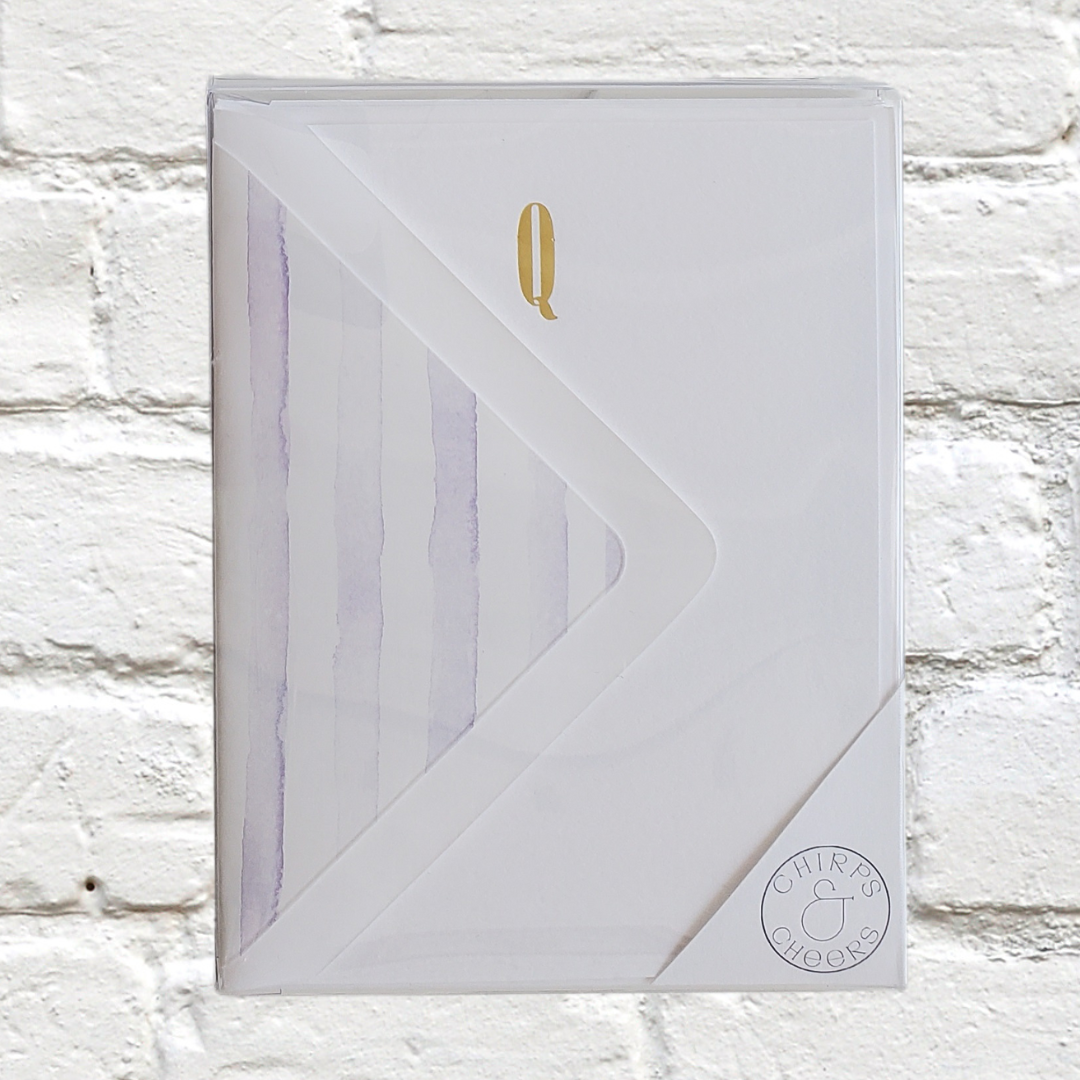 Marquee Initial Stationery Set
