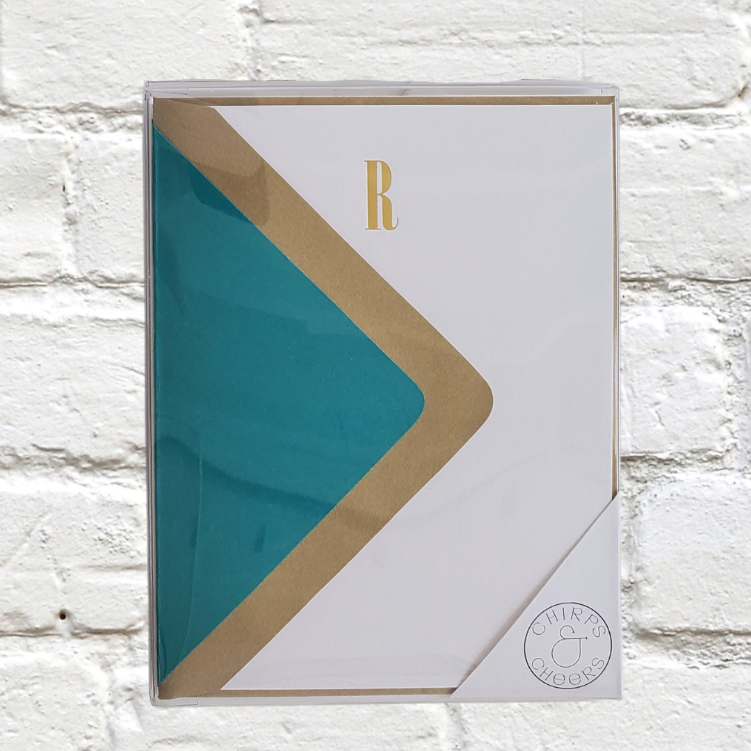 Marquee Initial Stationery Set