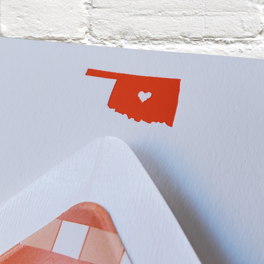 Oklahoma Orange (OSU) Foil Flat Notecard Set