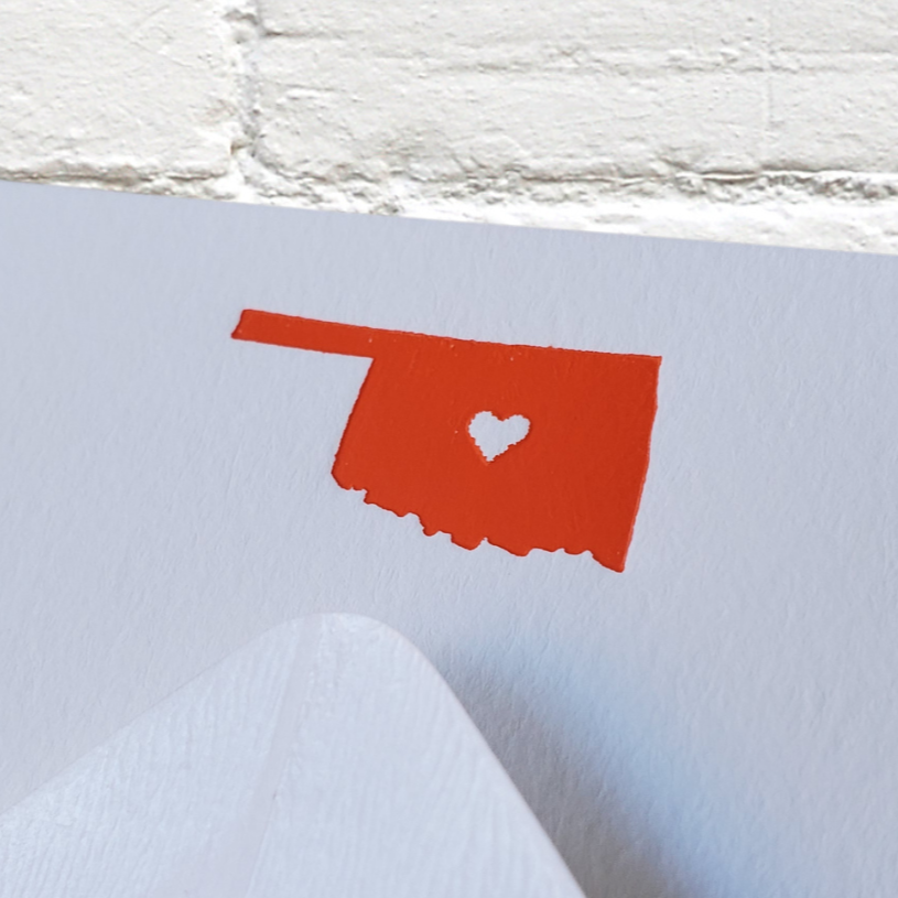 Oklahoma Orange (OSU) Foil Flat Notecard Set