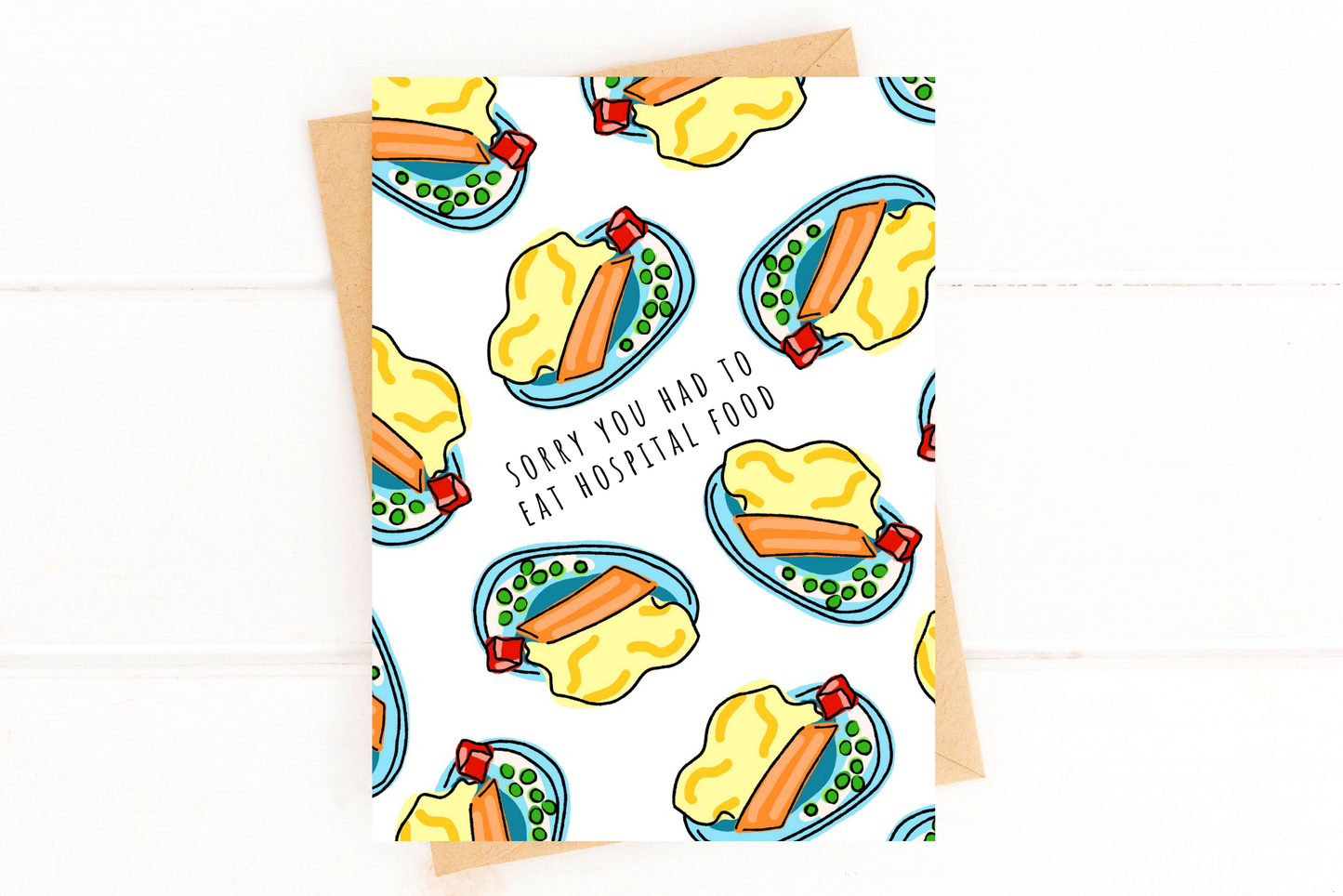 Five Dot Post - Sorry You Had to Eat Hospital Food Funny Get Well Card