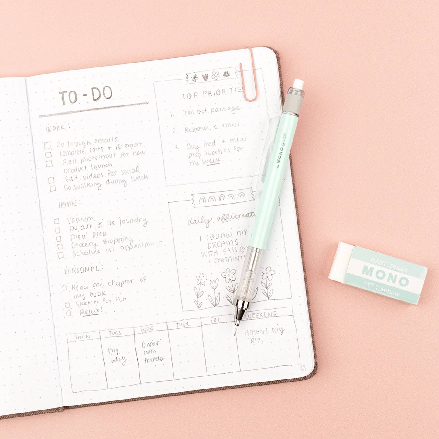 Tombow - MONO Graph Mechanical Pencil + Eraser Set