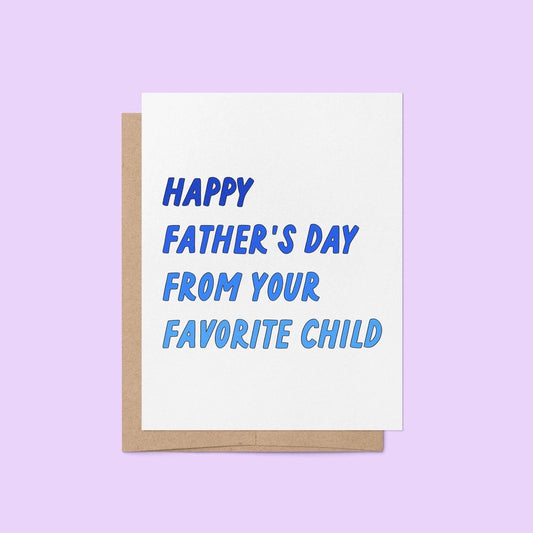 MangoIllustrated - Happy Father's Day from your favorite child card