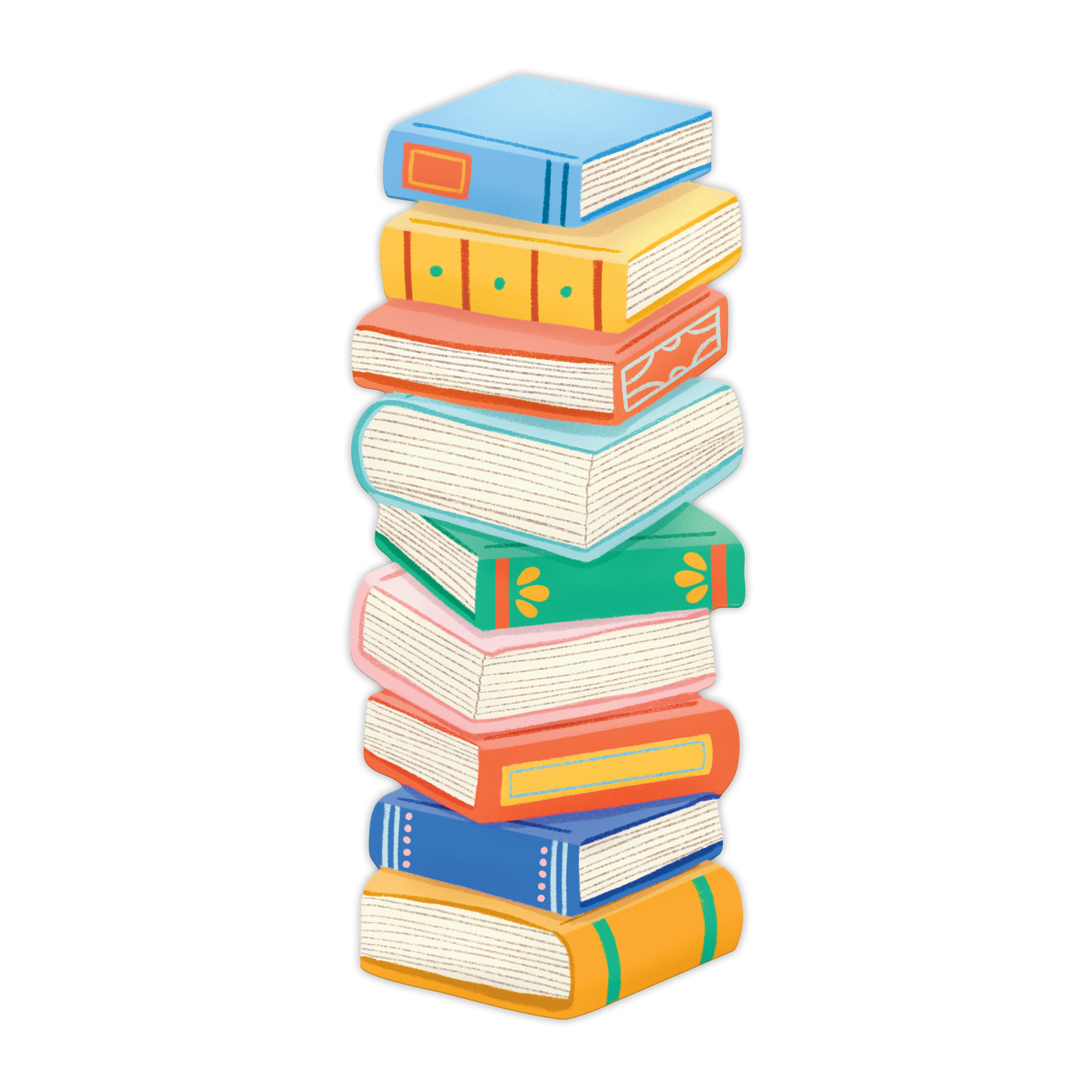 Grey Street Paper - Book Stack Die-Cut Bookmark
