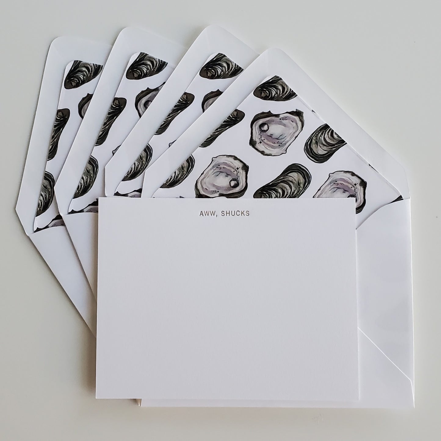 Aww, Shucks - Gold Foil Flat Notecard Set