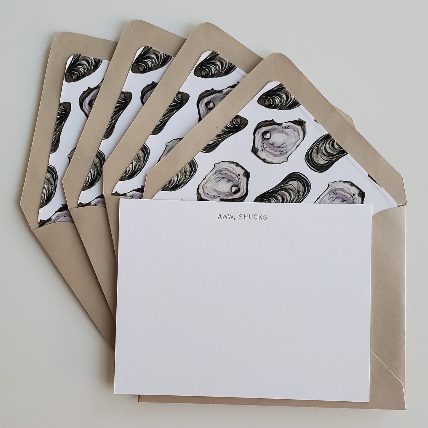Aww, Shucks - Gold Foil Flat Notecard Set