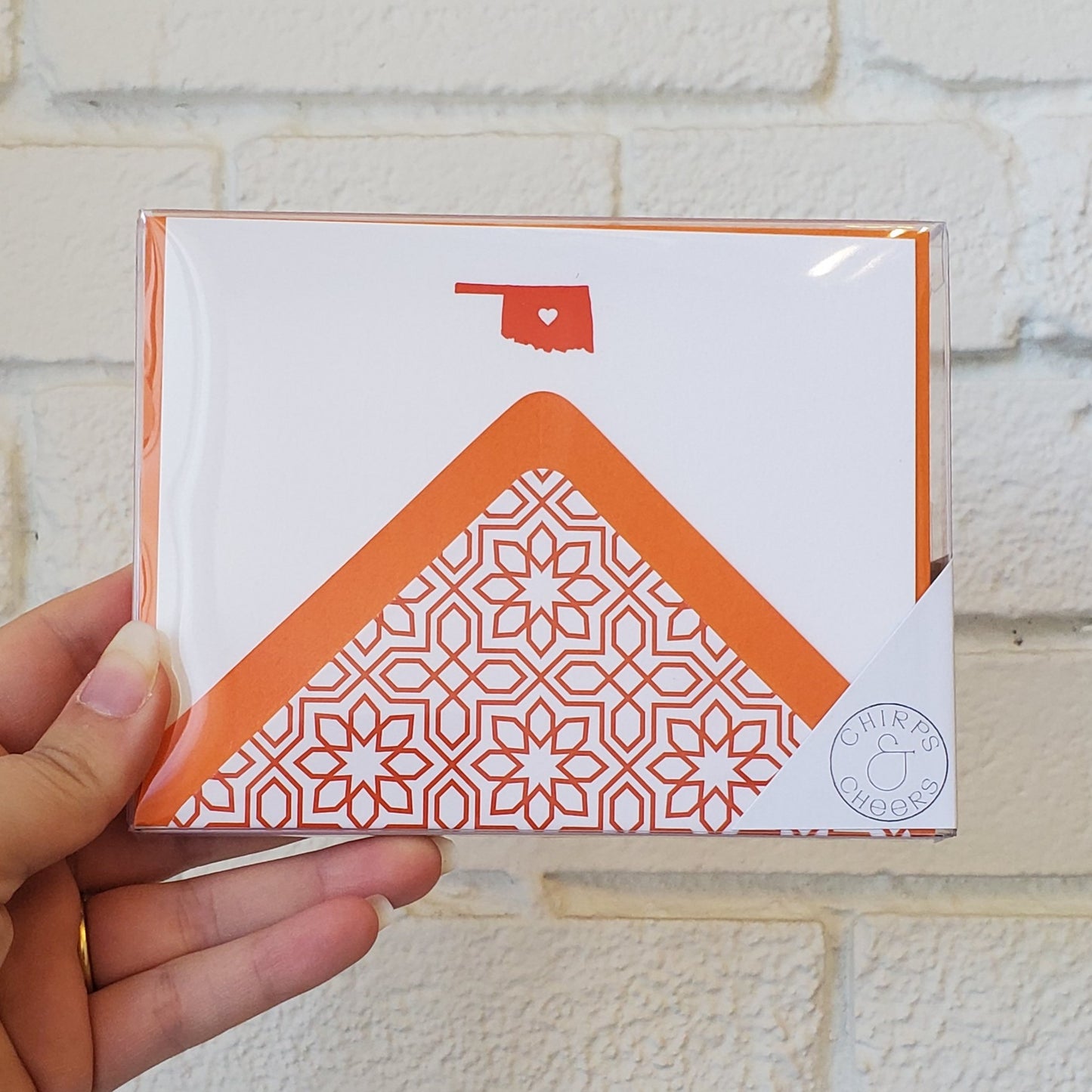 *NEW* Oklahoma Orange (OSU) Foil Flat Notecard Set