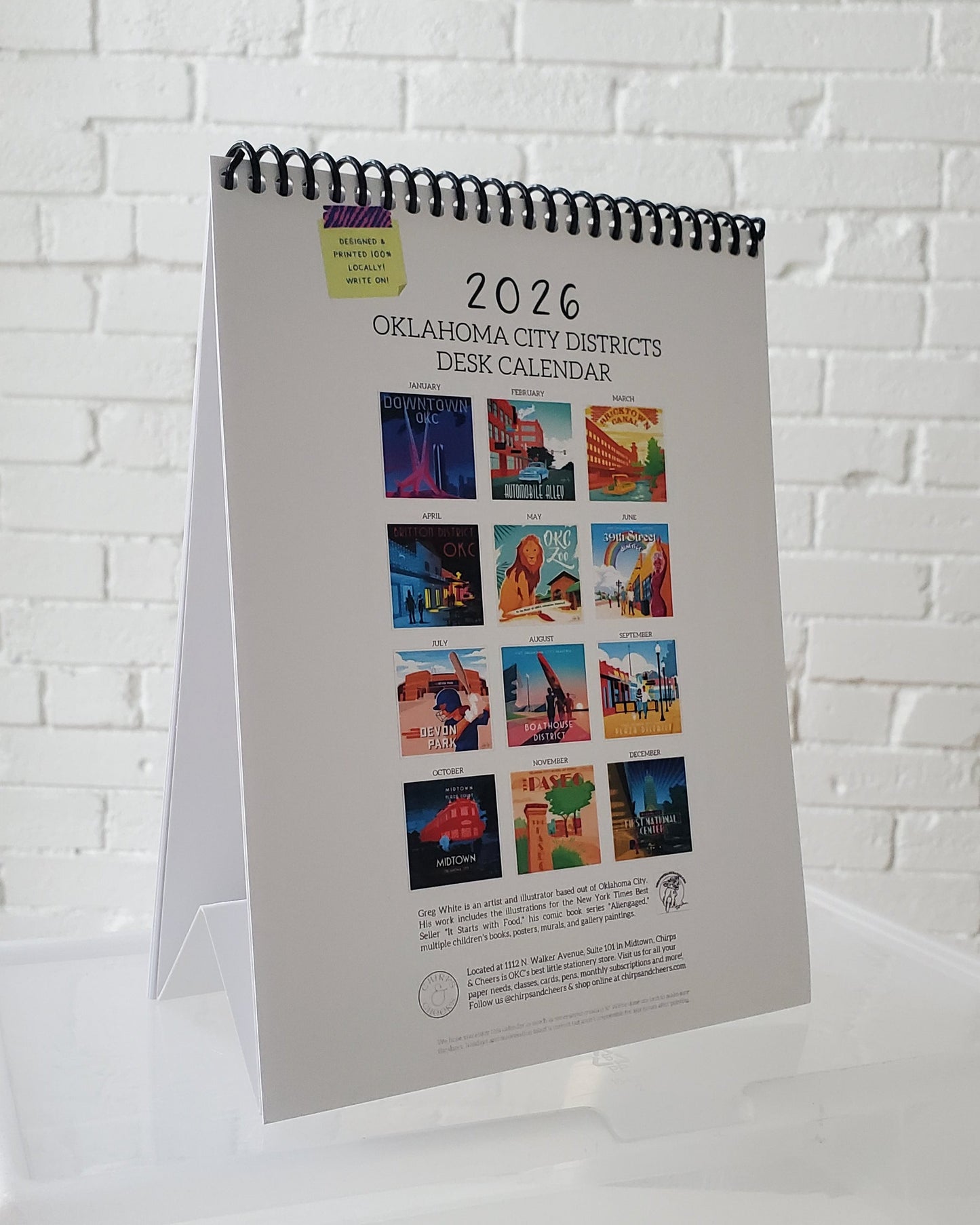 2026 Oklahoma City (OKC) Desk Calendar