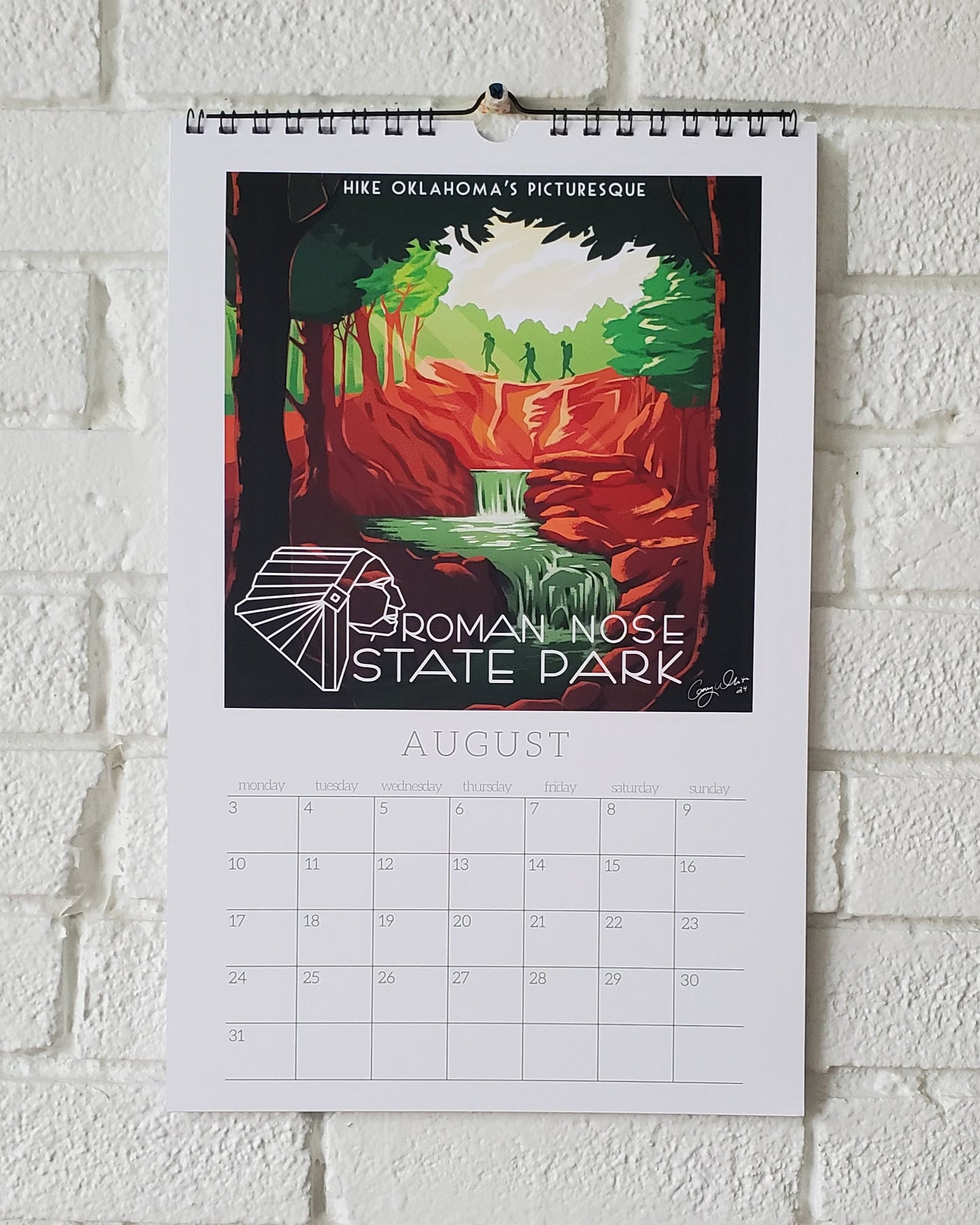 2026 Oklahoma Wall Calendar