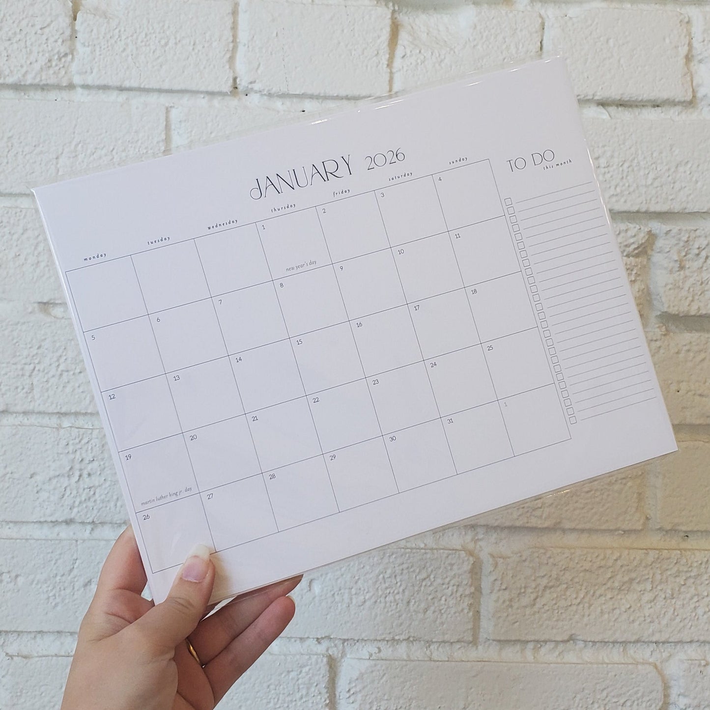 2026 MINI Monthly Desk Pad Calendar