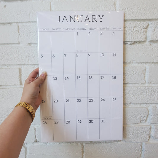 2026 Monthly Overview Wall Calendar