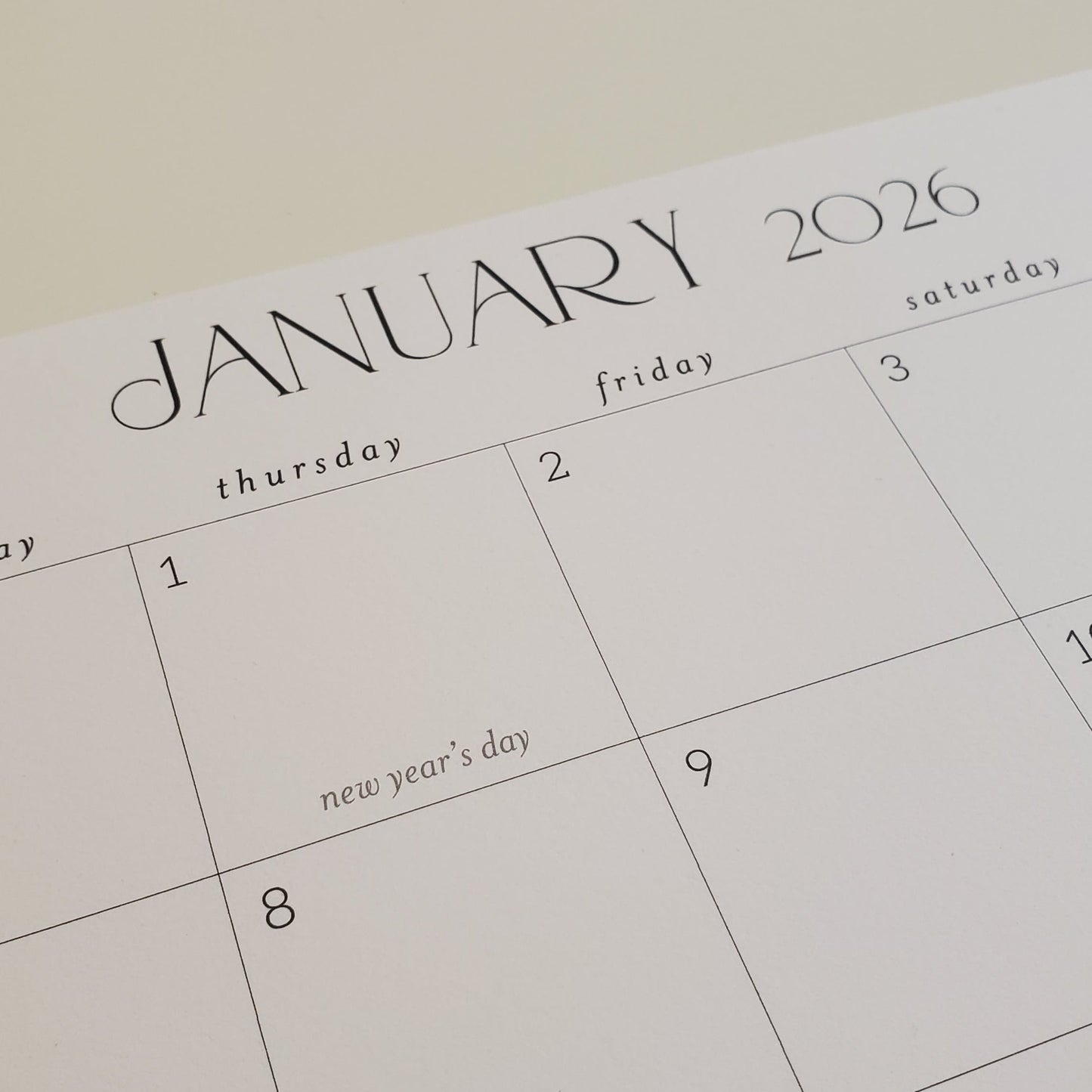 2026 Monthly Desk Pad Calendar