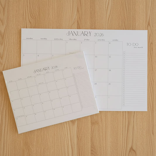 2026 Monthly Desk Pad Calendar