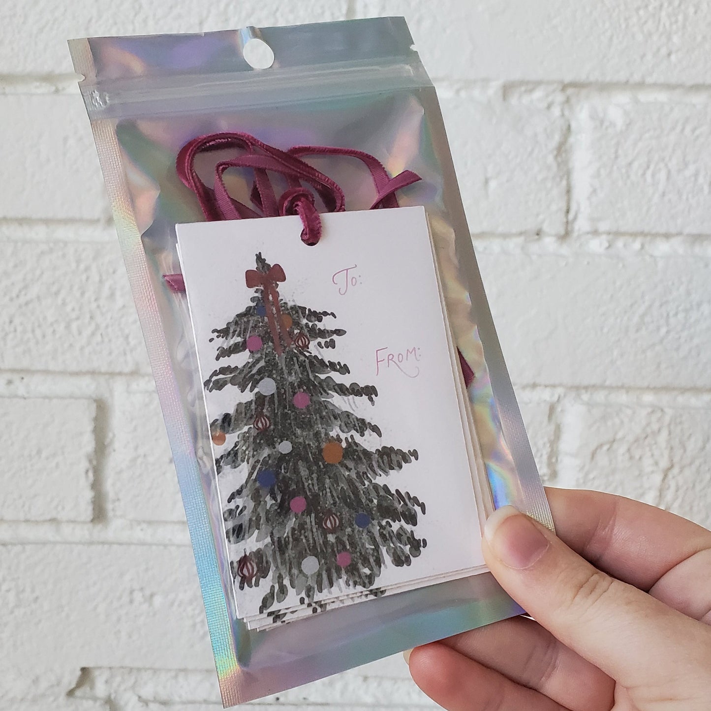 Chirps & Cheers Studio - Festive Tree Gift Tag