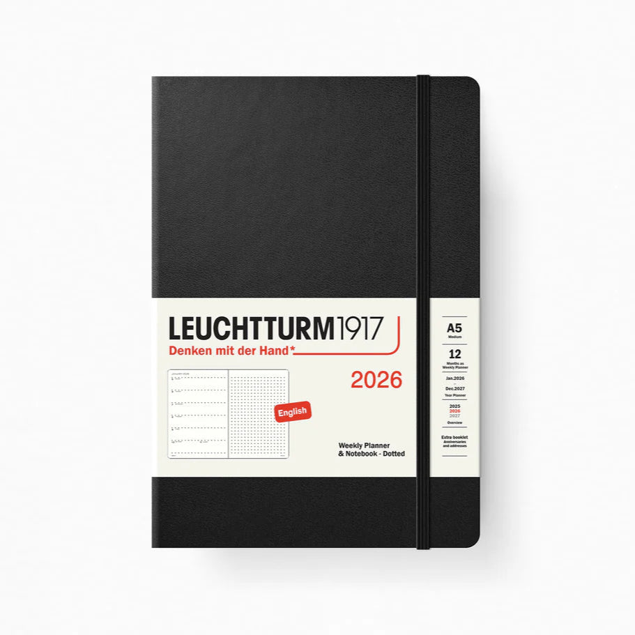 Weekly Planner & Dotted Notebook - Hardcover (A5) - 2026