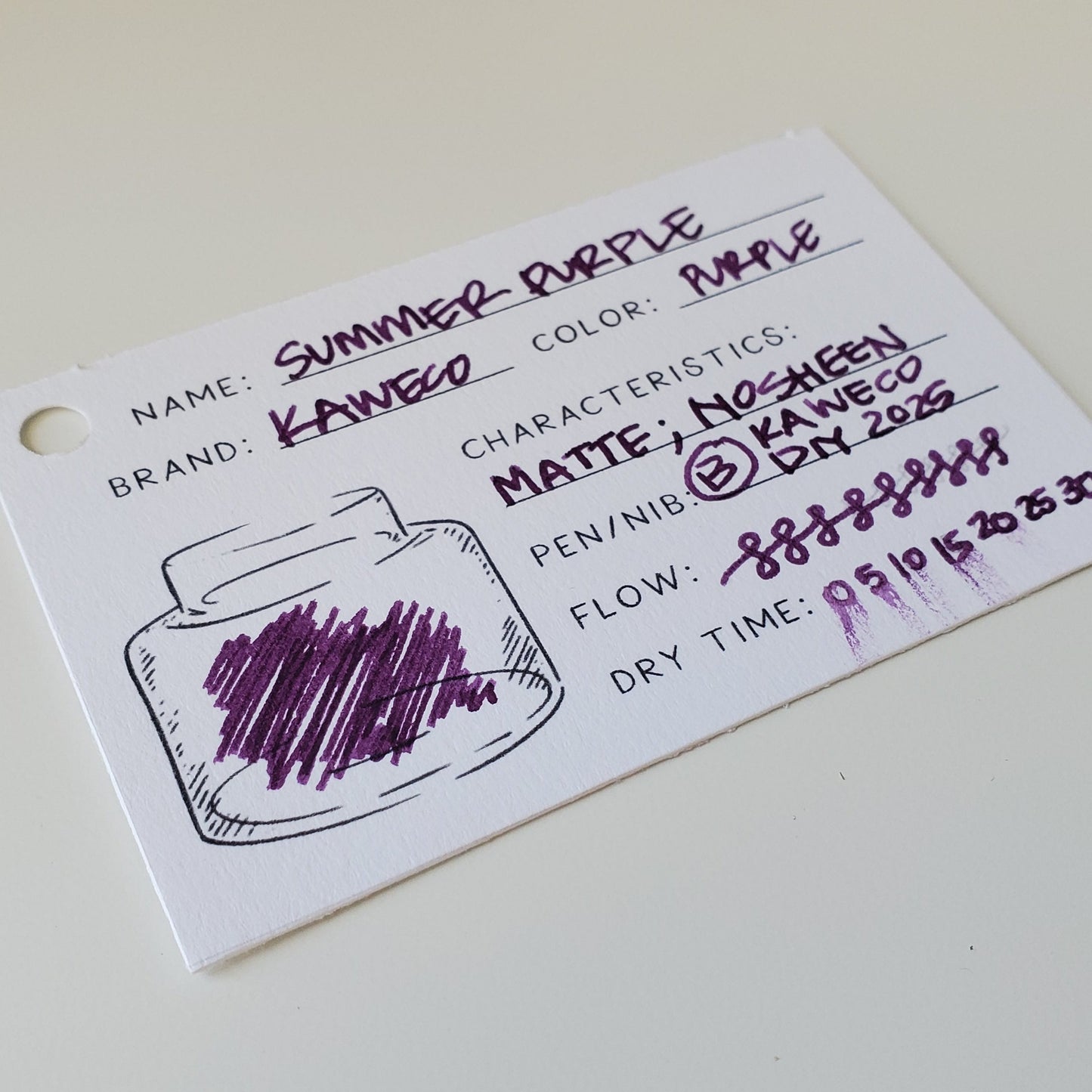 Ink Swatch Cards - Set of 20 - Chirps & Cheers Studio