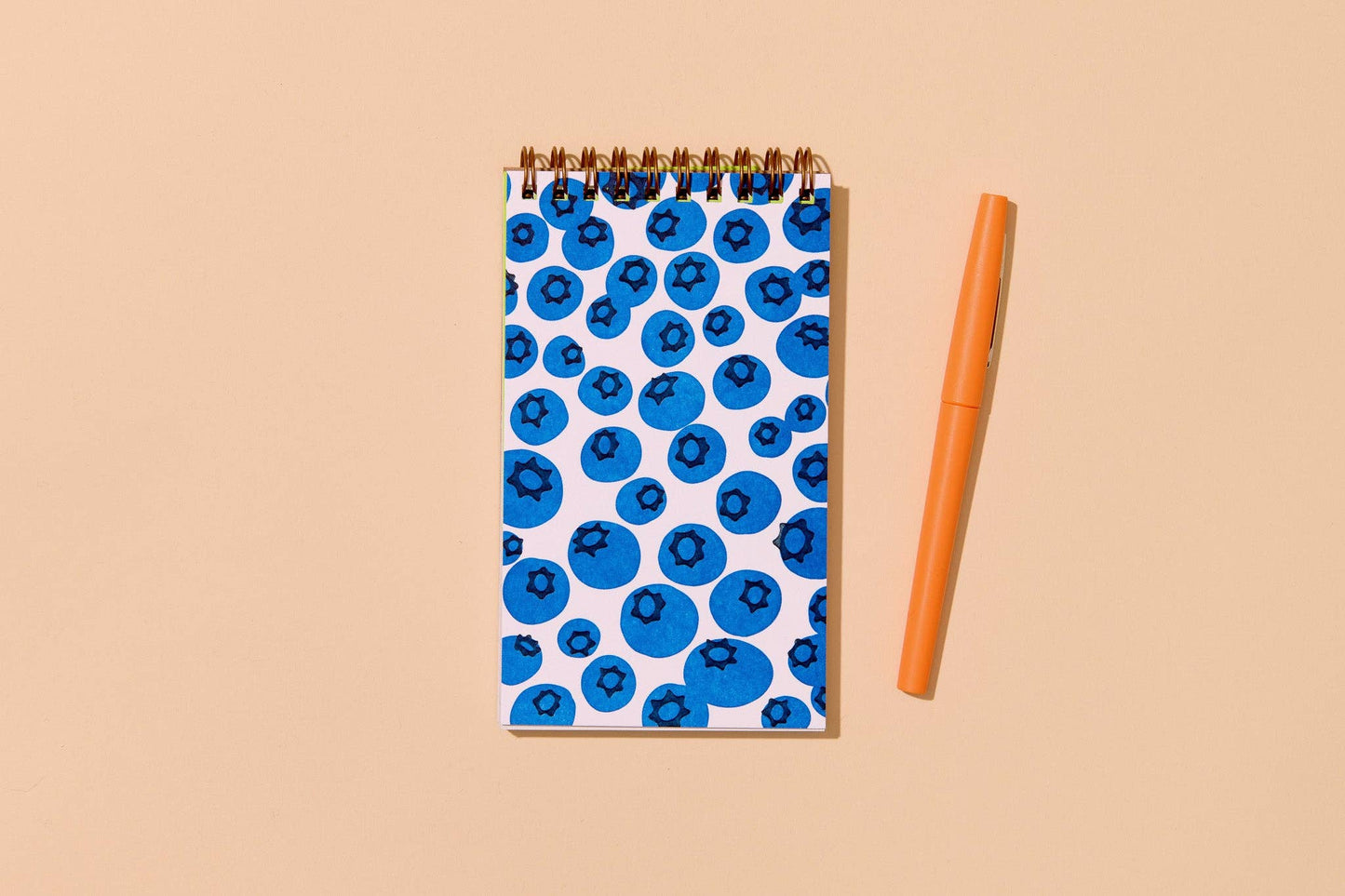 And Here We Are - Blueberries Letterpress Spiral Pocket Size Notebook