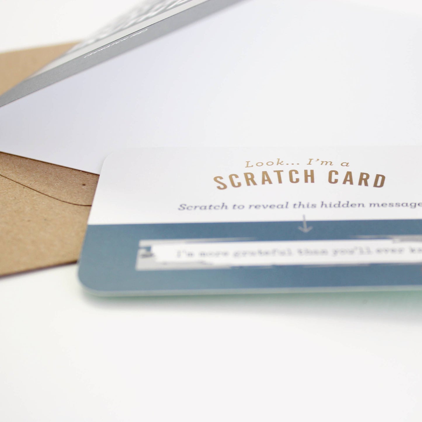 Inklings Paperie - Scratch-off Card - Folded Piece of Paper - Thank You