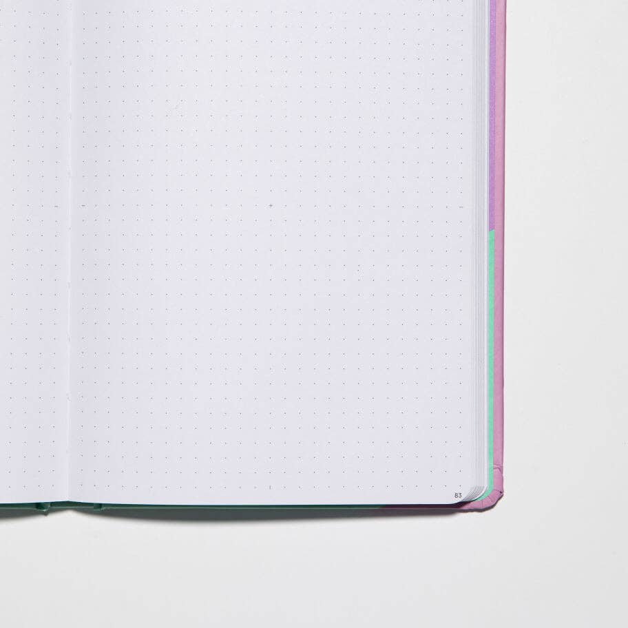 Yop & Tom USA - Contrast Lilac & Mint A5 Dotted Notebook