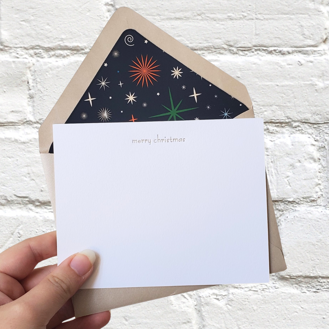 Little Christmas Nostalgia - Foil Flat Notecard Set